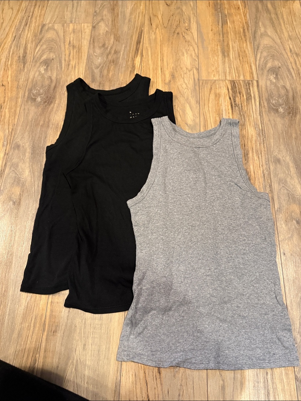 a new day Women's Tank Top Trio - Black & Gray